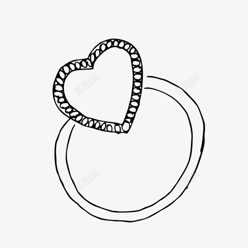 心形戒指手绘珠宝图标svg_新图网 https://ixintu.com 心形戒指 我的妻子收藏 戒指素描 手绘 珠宝 素描