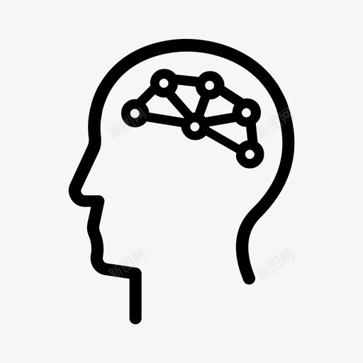 大脑连接活动思维图标svg_新图网 https://ixintu.com 大脑活动 大脑连接 思维 活动 突触