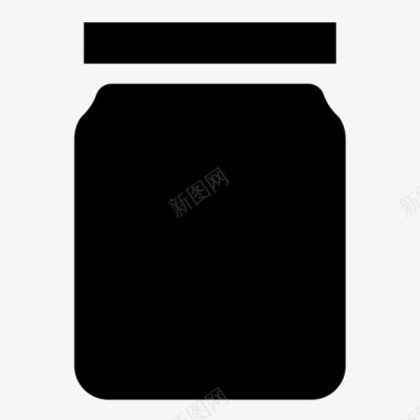 罐头瓶子果酱图标图标