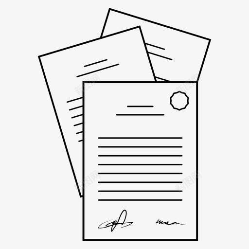 文件合同法律文件图标svg_新图网 https://ixintu.com 合同 文件 法律文件 签字