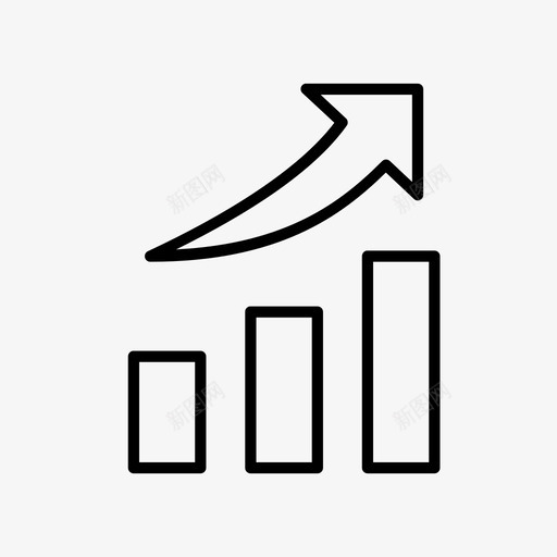 图表条形图增长图标svg_新图网 https://ixintu.com 图表 增长 收入 条形图