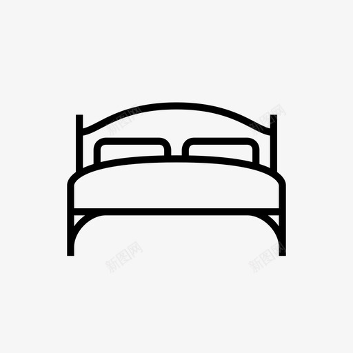 床卧室古典图标svg_新图网 https://ixintu.com 休息 卧室 古典 家具 床 睡觉
