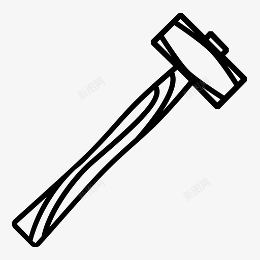 木锤槌锤图标svg_新图网 https://ixintu.com 工具 木锤 槌 锤