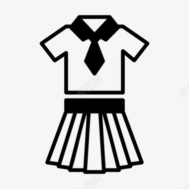 制服衣服女孩图标图标