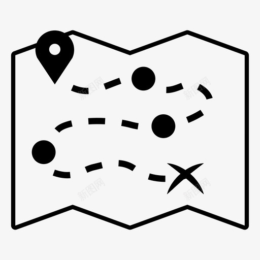 航路点冒险地图图标svg_新图网 https://ixintu.com 冒险 地图 大头针 旅行 航路点