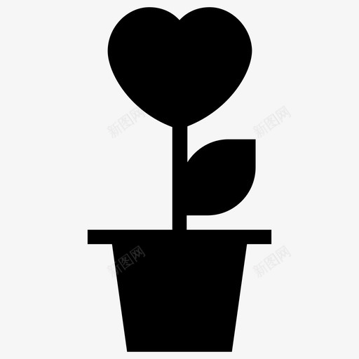 浪漫心花爱图标svg_新图网 https://ixintu.com 心花 植物 浪漫 爱 爱和浪漫雕文图标 爱的概念