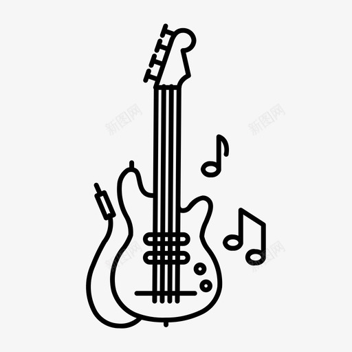 电吉他乐器音乐图标svg_新图网 https://ixintu.com 乐器 摇滚 电吉他 音乐