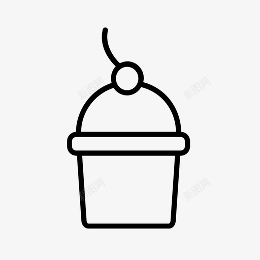 纸杯蛋糕生日食物图标svg_新图网 https://ixintu.com 垃圾食品 生日 纸杯蛋糕 聚会 食物