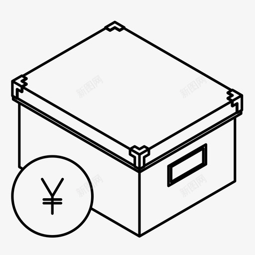 纸箱结帐交货图标svg_新图网 https://ixintu.com 交货 付款 元 箱 纸箱 结帐 订单