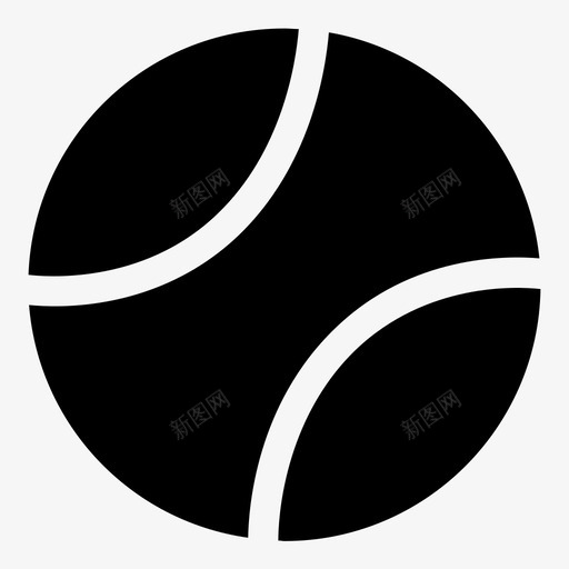 网球球棒球图标svg_新图网 https://ixintu.com 垒球 棒球 球 网球