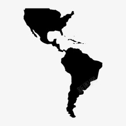 南美洲大陆美洲地图大陆国家图标高清图片