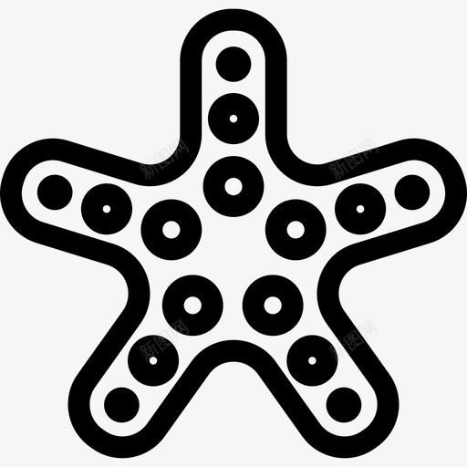 海星五角轮廓星动物有趣的动物图标svg_新图网 https://ixintu.com 动物 有趣的动物 海星五角轮廓星