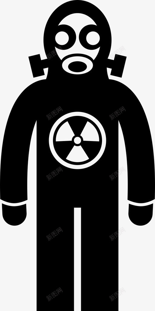 核弹服生化生物危害图标svg_新图网 https://ixintu.com 核弹服 生化 生物危害 防弹衣 防毒 面罩 面部