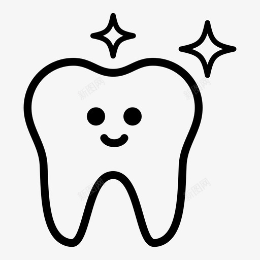 闪亮牙齿牙医预防图标svg_新图网 https://ixintu.com 口腔科 牙医 牙齿 闪亮牙齿 闪亮牙齿微笑 预防