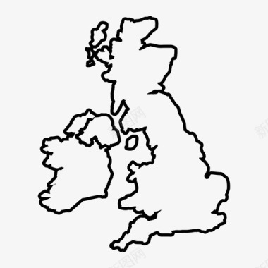 英国爱尔兰地图欧洲苏格兰图标图标