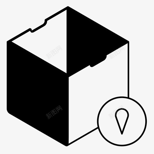 玩具盒送货导航图标svg_新图网 https://ixintu.com 地点 导航 玩具盒 盒子 订单跟踪 跟踪订单 送货