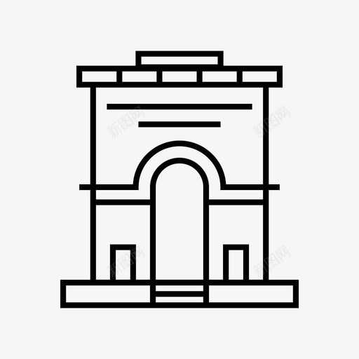 拱门砖头建造图标svg_新图网 https://ixintu.com 努力工作 建造 拱门 砖头