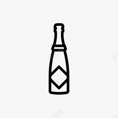 啤酒酒精瓶子图标图标