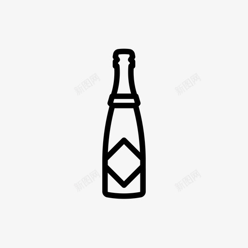 啤酒酒精瓶子图标svg_新图网 https://ixintu.com 啤酒 瓶子 酒精 香槟