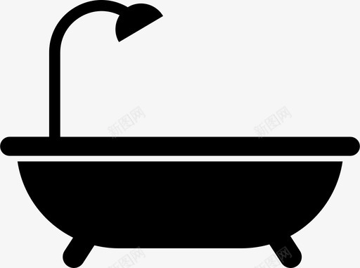 浴缸淋浴图标svg_新图网 https://ixintu.com 浴缸 淋浴