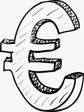欧元汇票货币图标图标