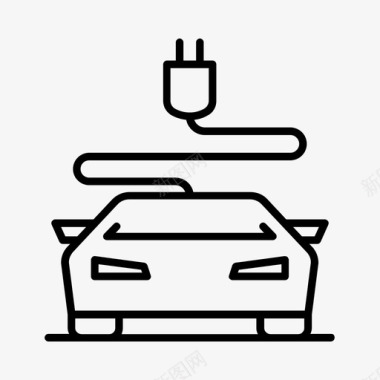 电动汽车汽车清洁能源图标图标