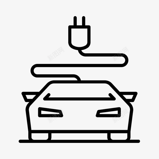 电动汽车汽车清洁能源图标svg_新图网 https://ixintu.com 汽车 汽车和汽车服务 清洁能源 特斯拉 电动汽车