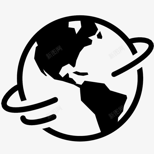 地球地球自转图标svg_新图网 https://ixintu.com 地球 地球自转