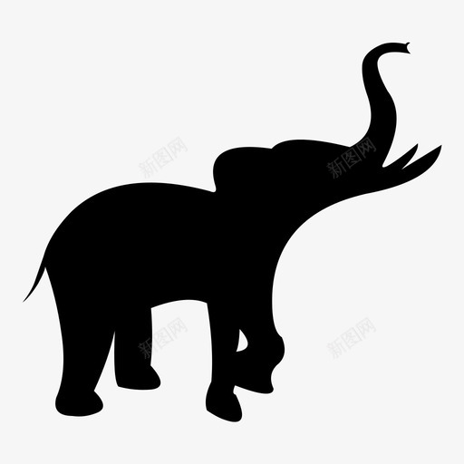 大象动物大的图标svg_新图网 https://ixintu.com 动物 大的 大象