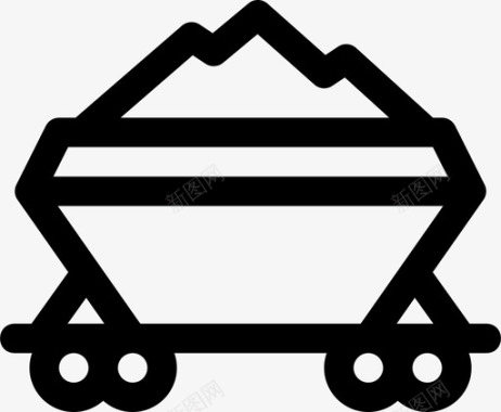火车货物煤炭图标图标