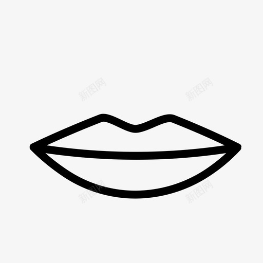 嘴唇美容化妆品图标svg_新图网 https://ixintu.com 化妆品 嘴 嘴唇 美容