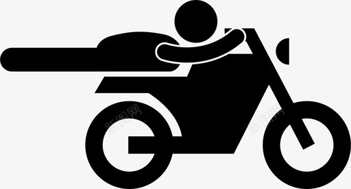 非法街头赛车摩托车赛车手图标图标