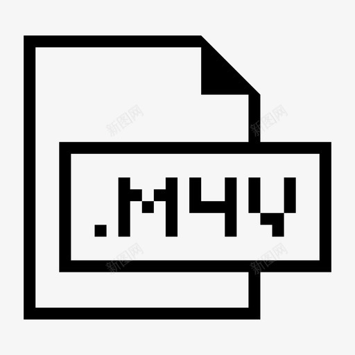m4v文件扩展名格式图标svg_新图网 https://ixintu.com m4v文件 扩展名 文件格式和扩展名 格式