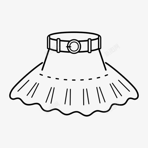 圆裙衣服服装图标svg_新图网 https://ixintu.com 圆裙 时装 服装 衣服 迷你裙
