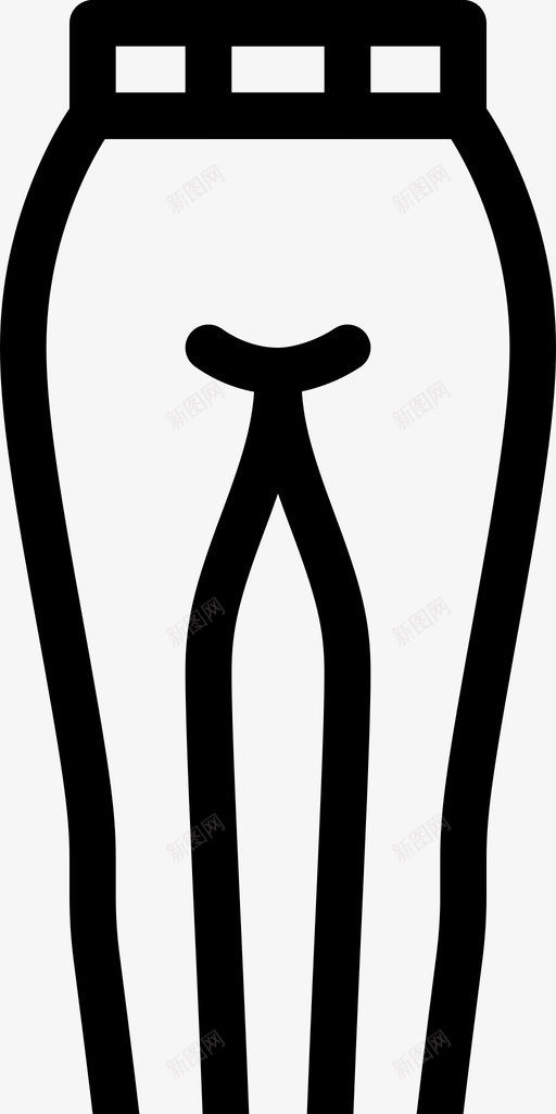 紧身裤服装时尚图标svg_新图网 https://ixintu.com 女性 时尚 时尚偶像女性服装轮廓 服装 紧身裤