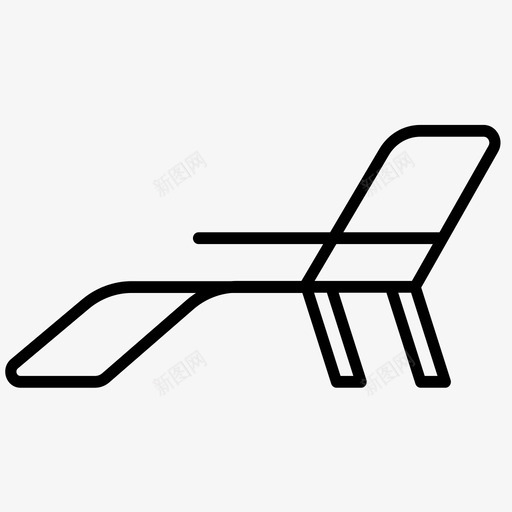 躺椅沙滩椅度假图标svg_新图网 https://ixintu.com 度假 旅行 旅行x 沙滩椅 躺椅