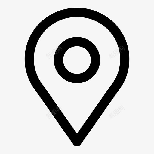 位置定位器地图图标svg_新图网 https://ixintu.com 位置 地图 定位器 指针 针