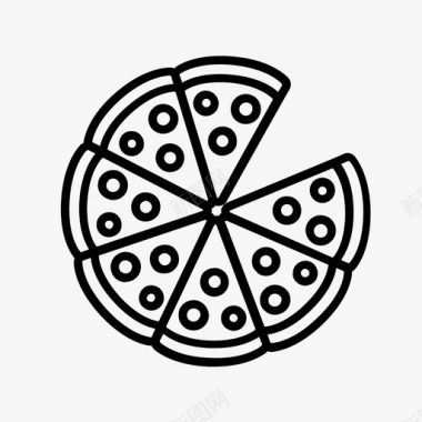 披萨快餐外卖图标图标