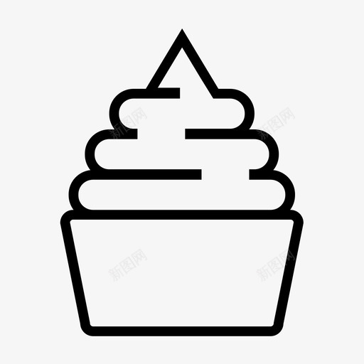 冷冻酸奶纸杯蛋糕甜点图标svg_新图网 https://ixintu.com froyo 冰淇淋 冷冻酸奶 甜品 甜点 纸杯蛋糕