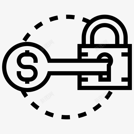 锁银行金融图标svg_新图网 https://ixintu.com 投资者 支付 证券 金融 银行 银行和金融 锁