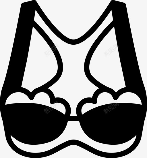 运动胸罩服装时尚图标svg_新图网 https://ixintu.com 女装 时尚 时尚女装 服装 运动胸罩