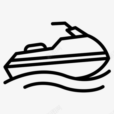 摩托艇车辆船艇图标图标