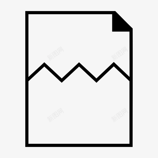 纸张文件卷曲纸图标svg_新图网 https://ixintu.com 卷曲纸 折叠纸 文件 纸张