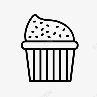 纸杯蛋糕面包师面包房图标图标