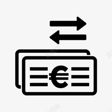欧元转账货币金融图标图标
