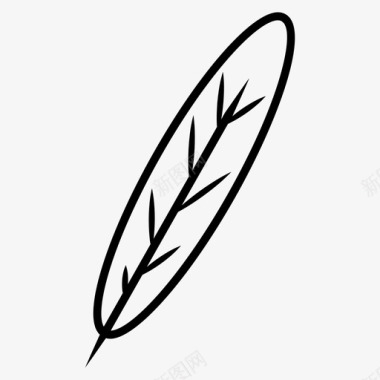 羽毛墨水钢笔图标图标