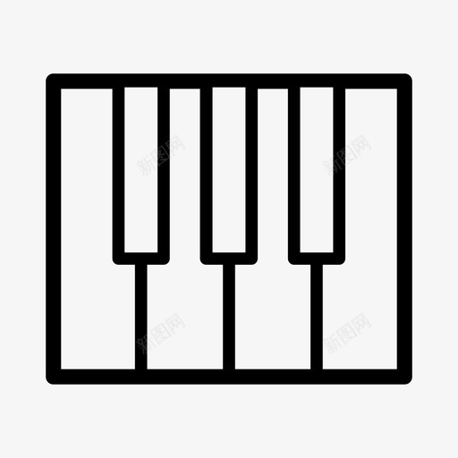 钢琴键键盘音乐图标svg_新图网 https://ixintu.com 杂音三类提纲风格 钢琴键 键盘 音乐