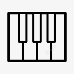 三类钢琴键键盘音乐图标高清图片