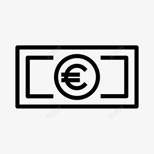 欧元汇票银币货币图标svg_新图网 https://ixintu.com 付款和取款 欧元汇票 票据 货币 银币