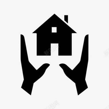 房屋护理支持住房图标图标